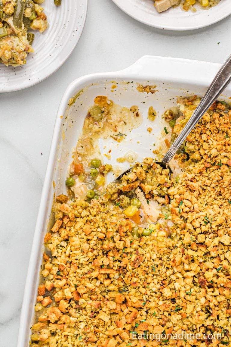 Leftover Turkey Pot Pie With Stuffing Crust Eating On A Dime