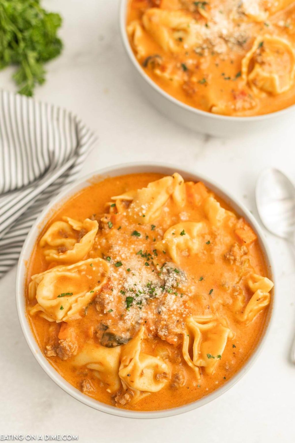 Crockpot Italian Sausage Tortellini Soup Recipe Video