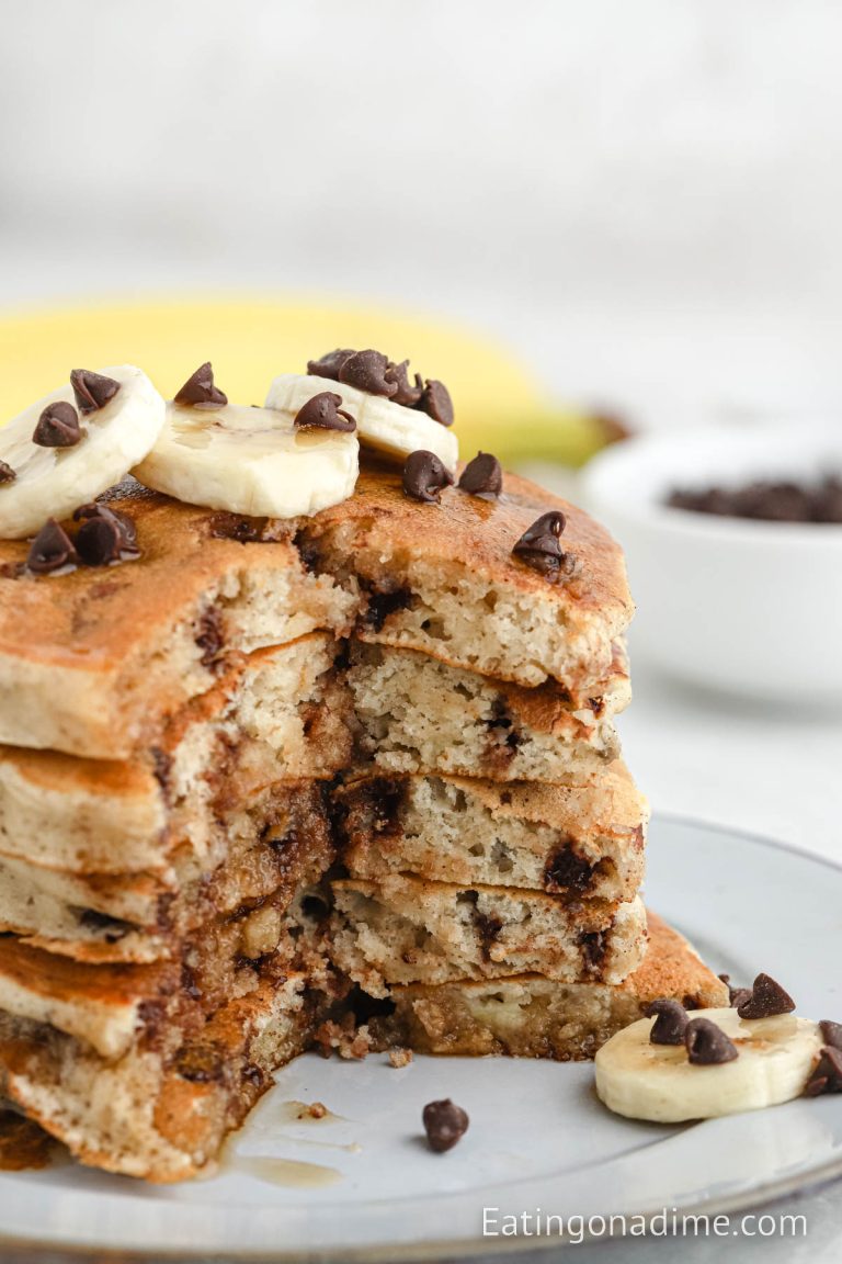 Banana Chocolate Chip Pancakes Eating On A Dime