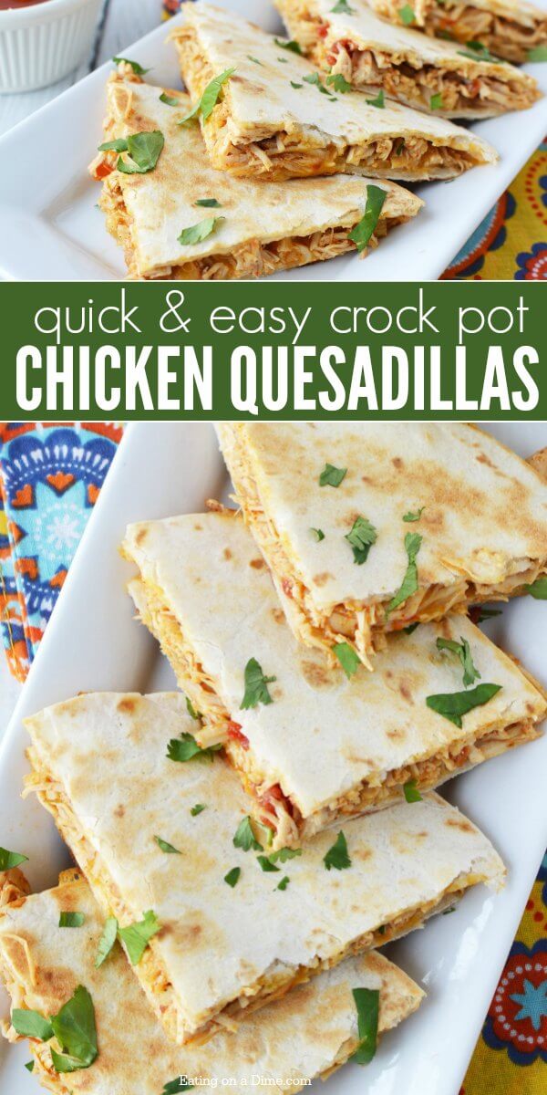 Crockpot Chicken Quesadilla Recipe - how to make chicken quesadillas