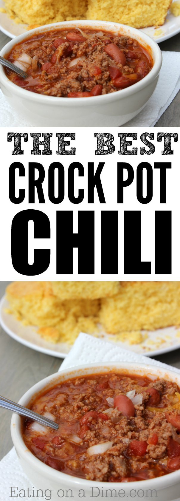 Easy Crock Pot Chili Recipe - Simple Slow Cooker Chili Recipe