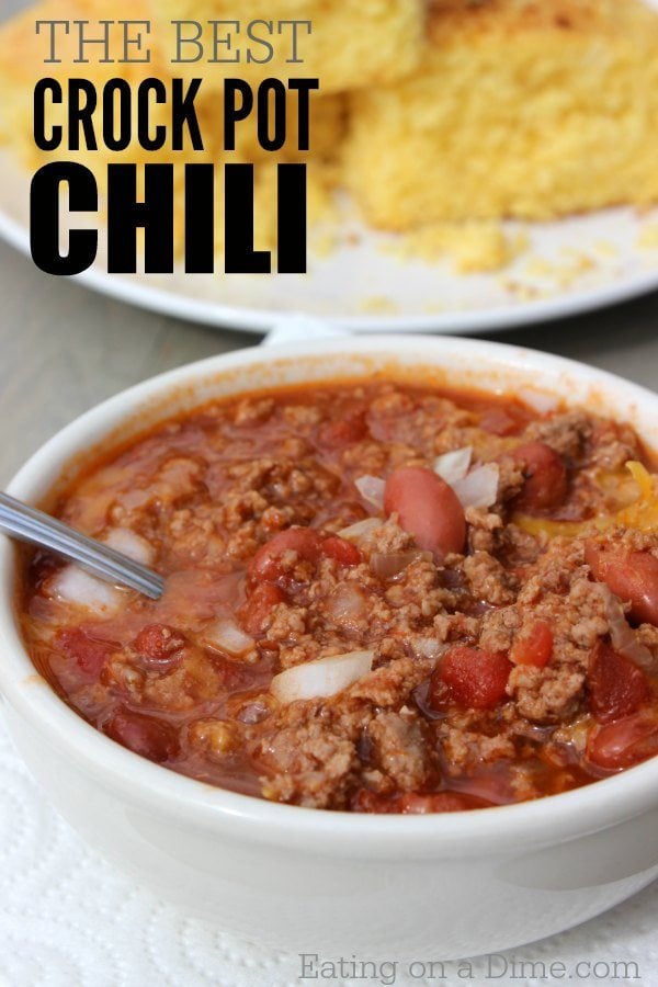 Easy Crock Pot Chili Recipe - Simple Slow Cooker Chili Recipe