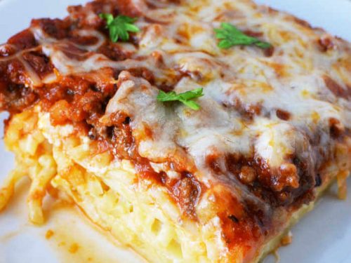 Easy Baked Spaghetti Pie Recipe Freezer Friendly