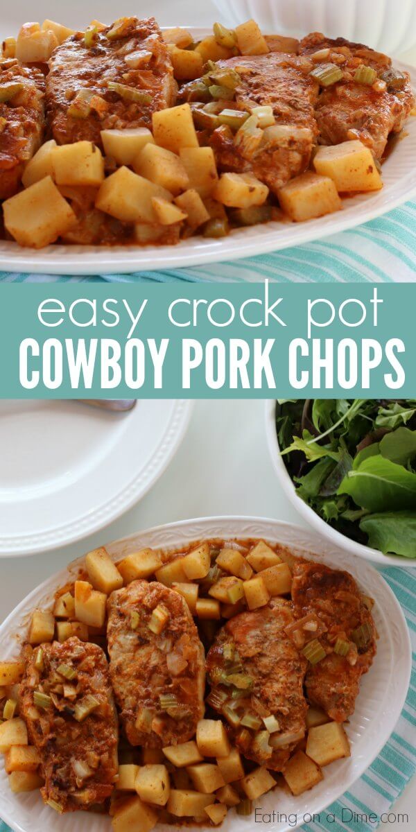 Cowboy Crockpot Pork Chops Recipe - Cowboy Pork Chops