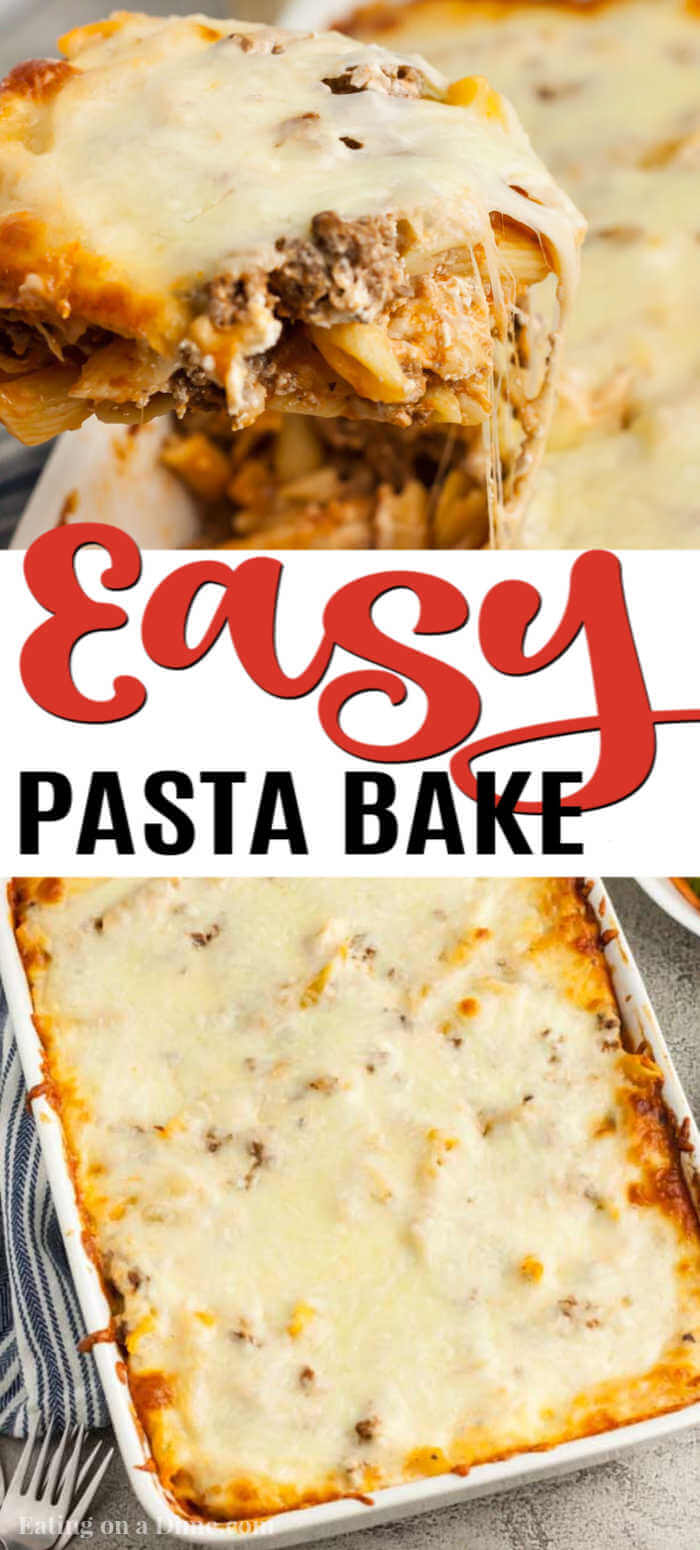 Easy Pasta Bake - freezer friendly and easy to make