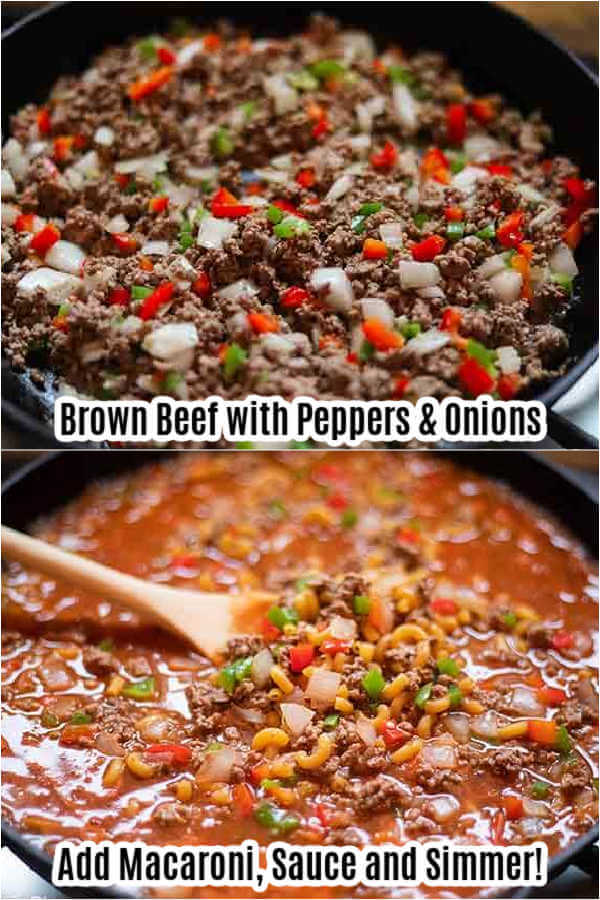 Skillet macaroni and beef recipe - macaroni and beef recipe