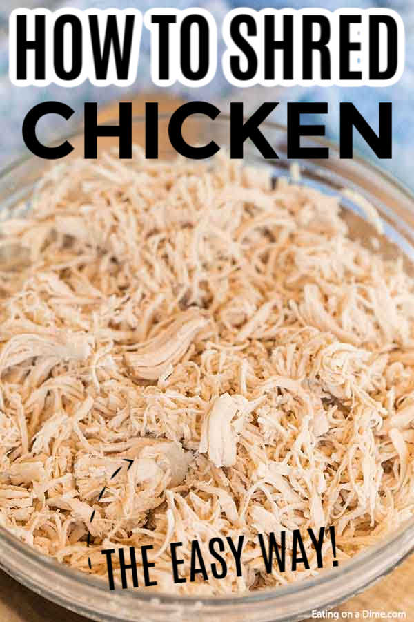 easiest way to shred chicken breast