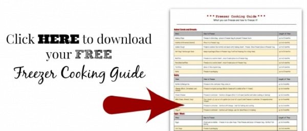 Freezing food is easy once you Download this FREE Freezer Cooking Guide. You will know what you can freeze and how to freeze it.