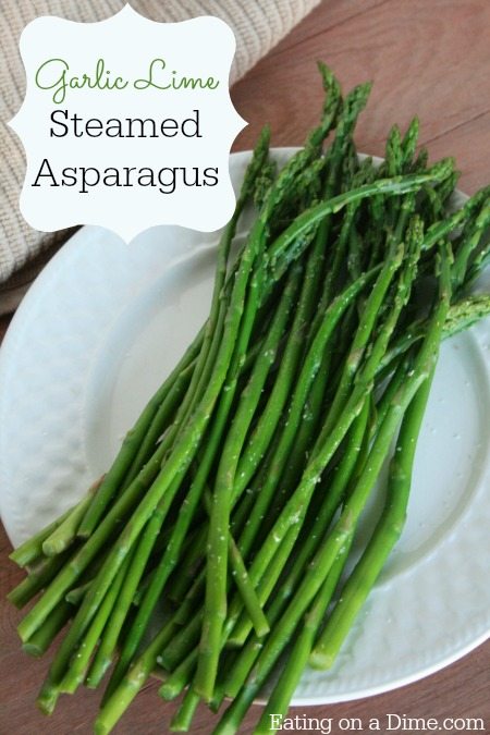 garlic lime steamed asparagus