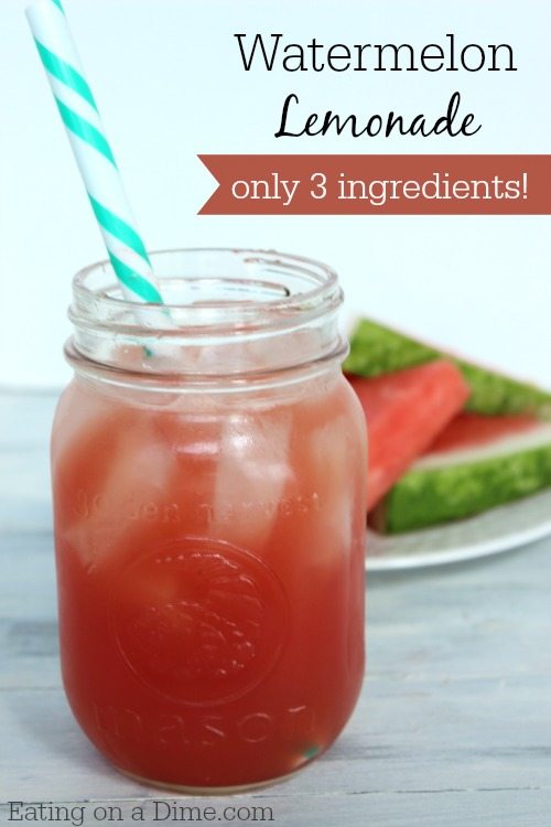 homemade watermelon lemonade – only 3 ingredients!