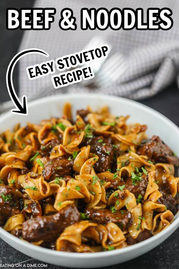 Beef and noodles recipe - easy beef tips and noodles