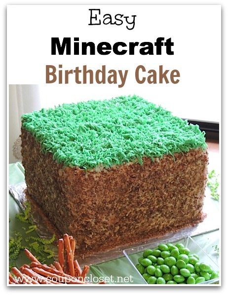 Learn how you can easily make this minecraft birthday cake