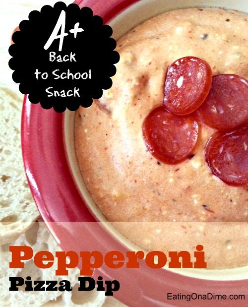 pepperoni pizza dip – easy after school snack
