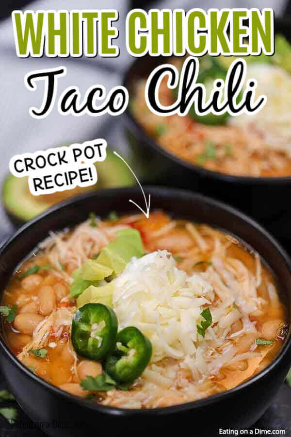 Crock Pot White Chicken Chili Recipe {Video} - Tammilee Tips