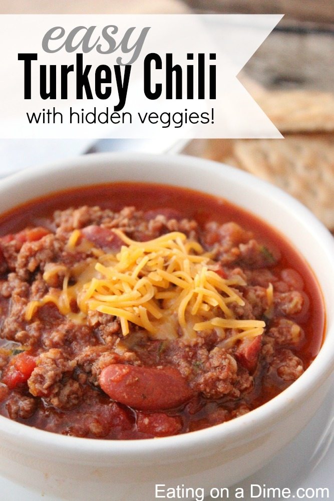 Delicious ground Turkey Chili recipe - Eating on a Dime