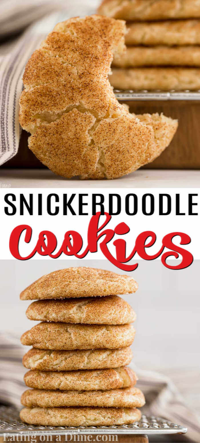 Snickerdoodle Cookies - Easy Snickerdoodle Cookies - Eating on a Dime