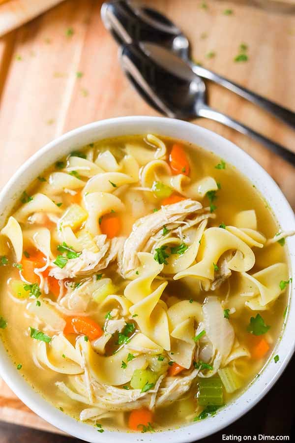 20 minute Homemade Chicken Noodle Soup Recipe (and VIDEO!)