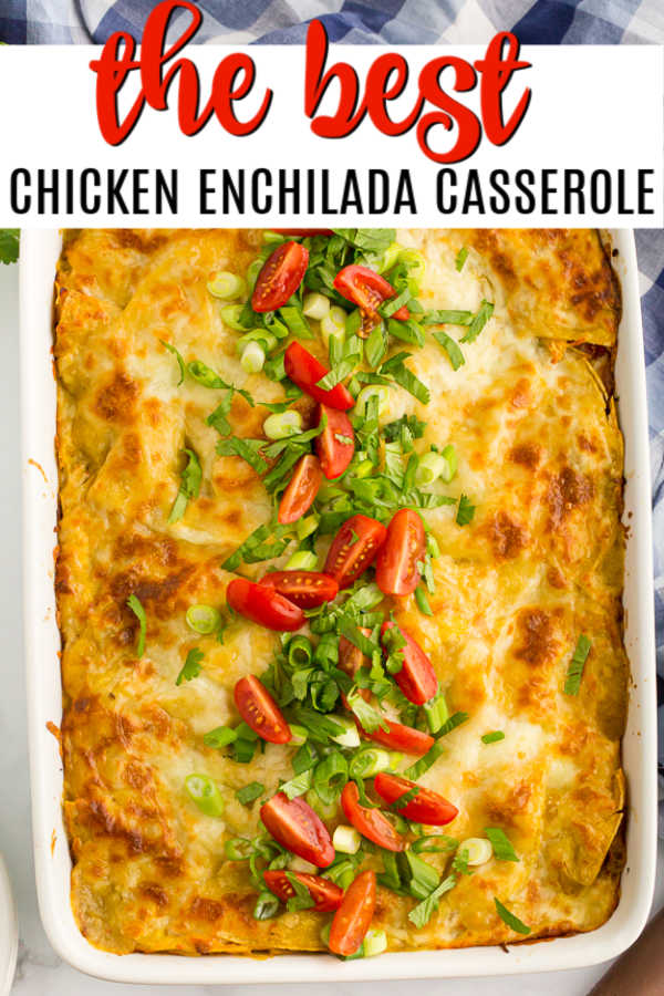Easy Chicken Enchilada Casserole Recipe - Freezer friendly!