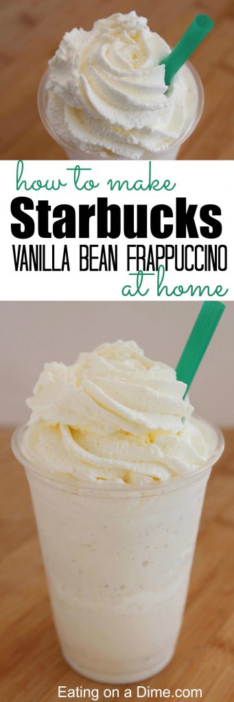white vanilla bean frappuccino