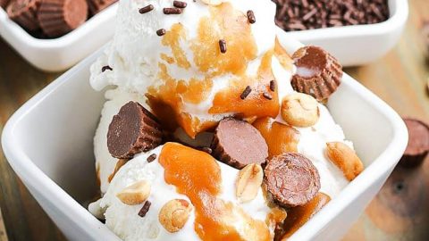 Peanut butter sale ice cream topping