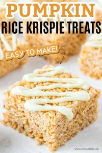 Pumpkin Rice Krispie Treats - Pumpkin Spice Rice Krispie Treats