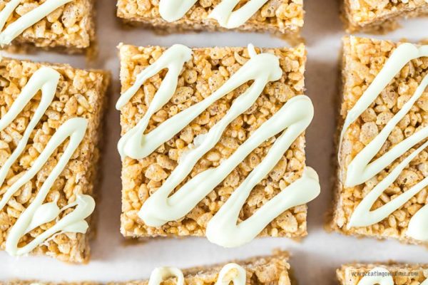 Pumpkin Rice Krispie Treats - Pumpkin Spice Rice Krispie Treats