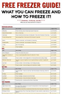 freezer cooking guide - free freezer cooking guide printable