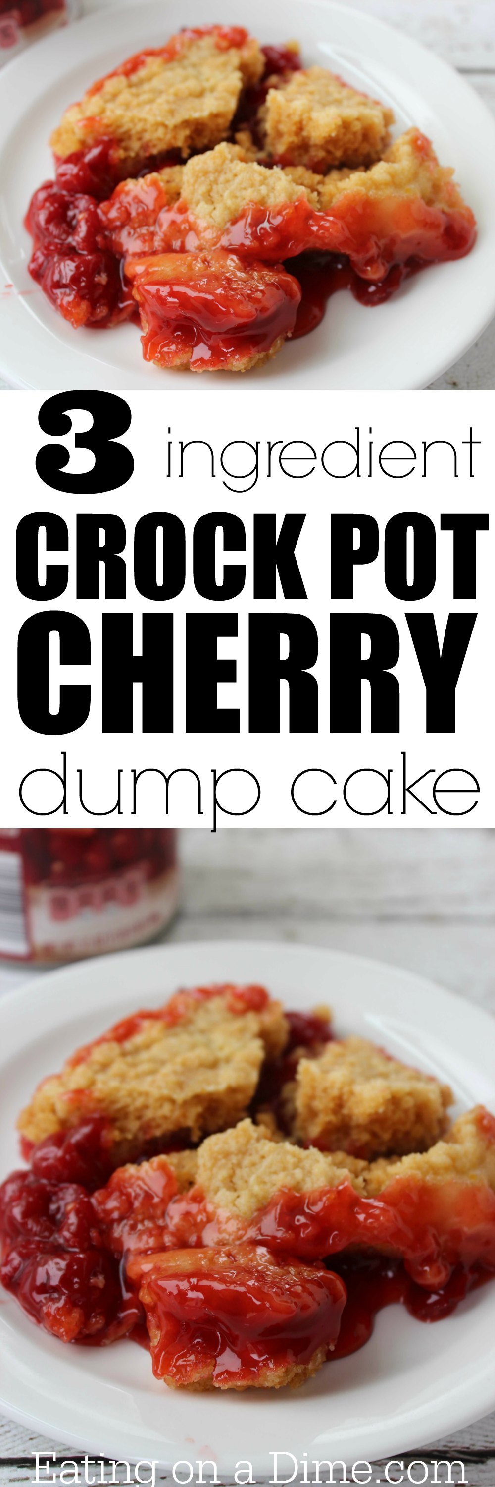 Crock pot Cherry Dump Cake - Eating on a Dime