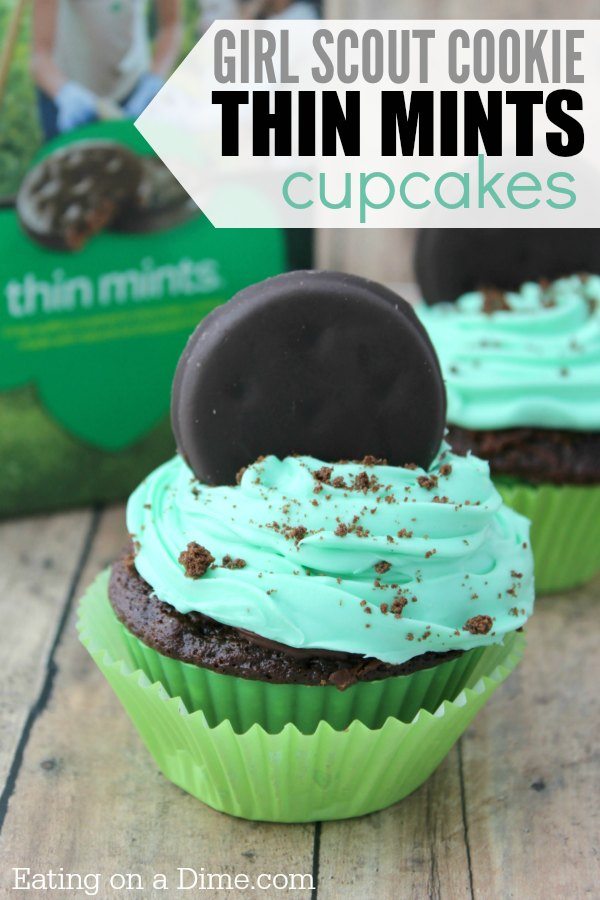 Girl Scout Cookie Thin Mint Cupcake Recipe - Eating on a Dime