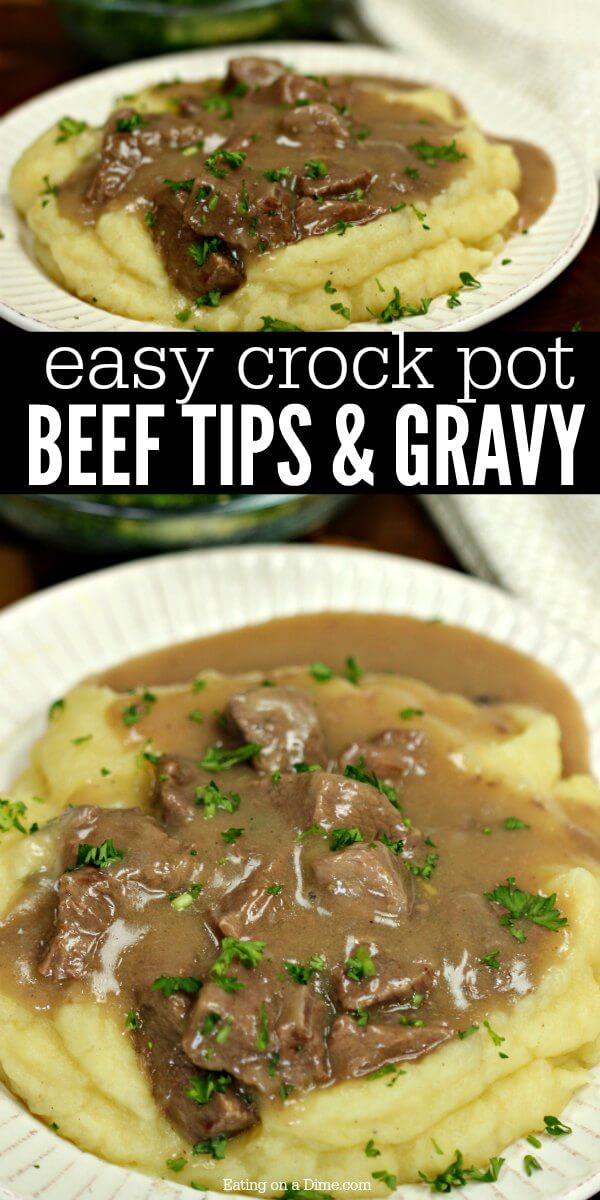 Crockpot Beef Tips Recipe - Easy Slow Cooker Beef Tips Recipe