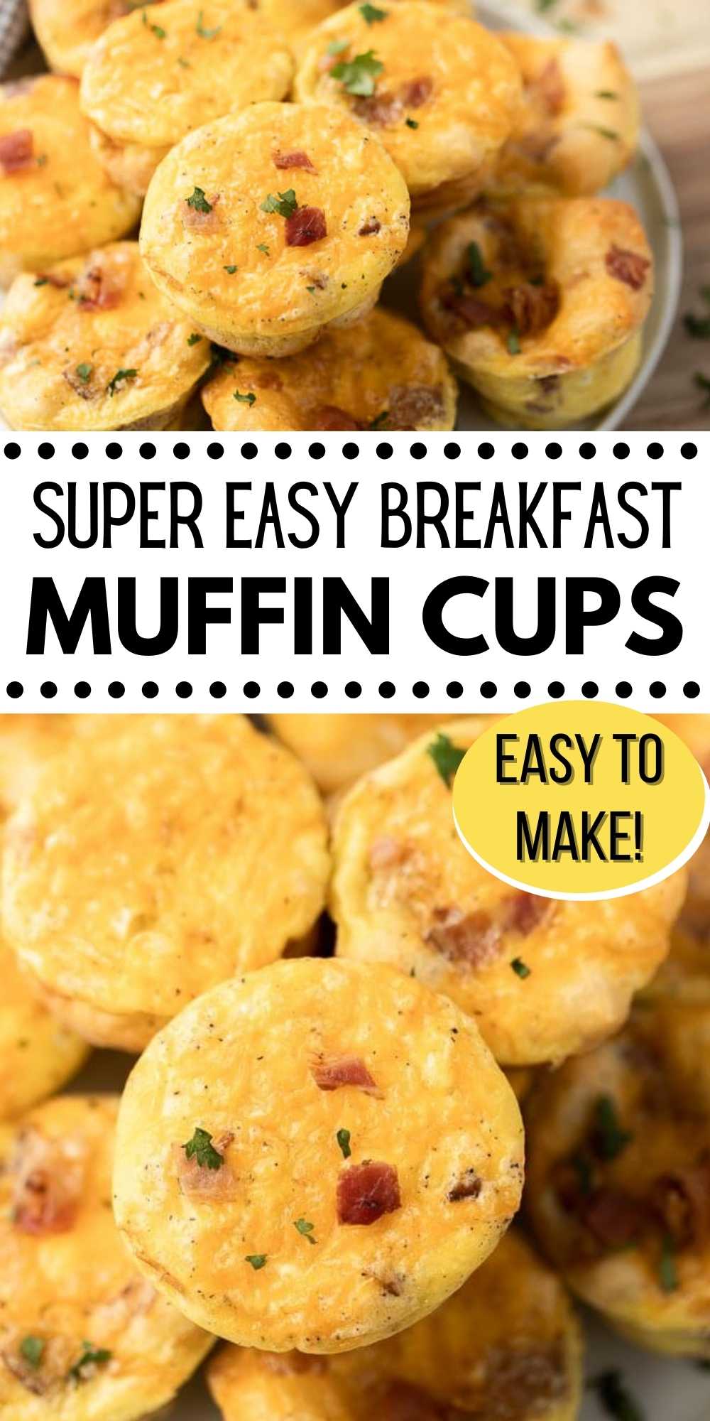 Breakfast egg muffins - easy crescent roll egg cups