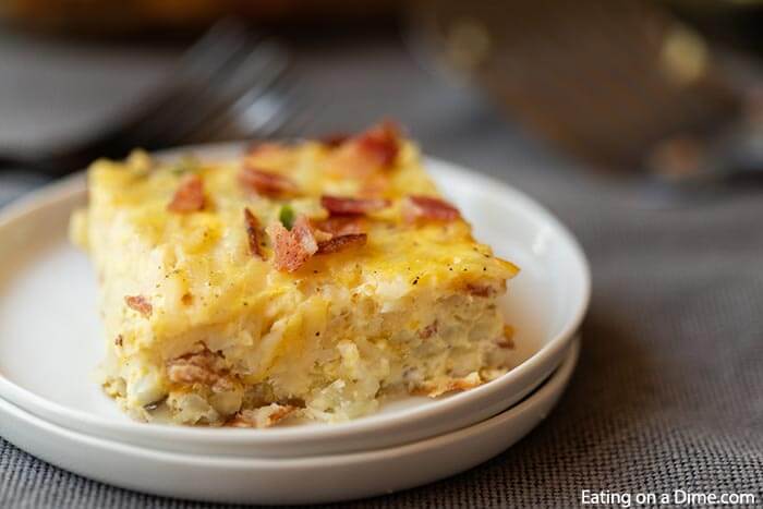 Bacon egg and cheese casserole - easy breakfast casserole