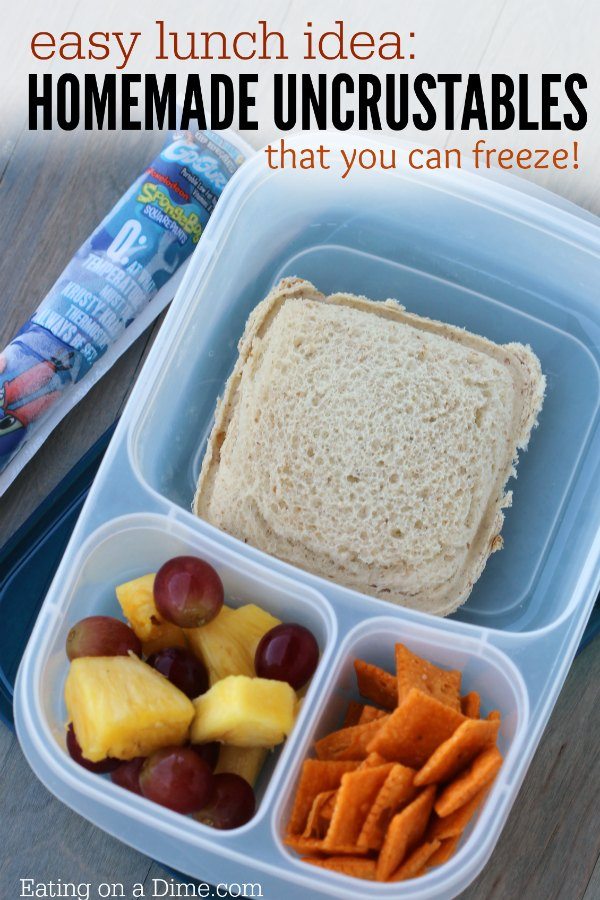 Quick Lunch Idea - Homemade Uncrustables from the Freezer - Eating on a ...