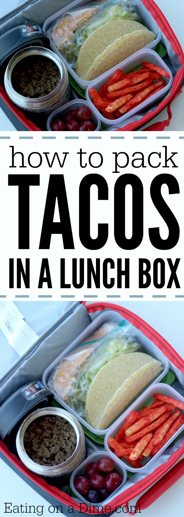 How to Pack Tacos in a Lunchbox - Eating on a Dime