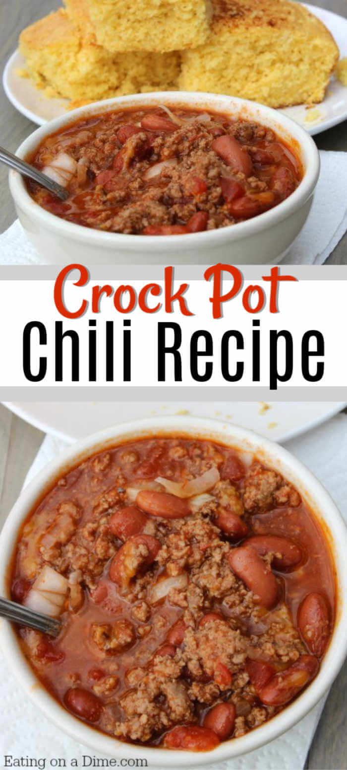 Easy Crock Pot Chili Recipe - Simple Slow Cooker Chili Recipe