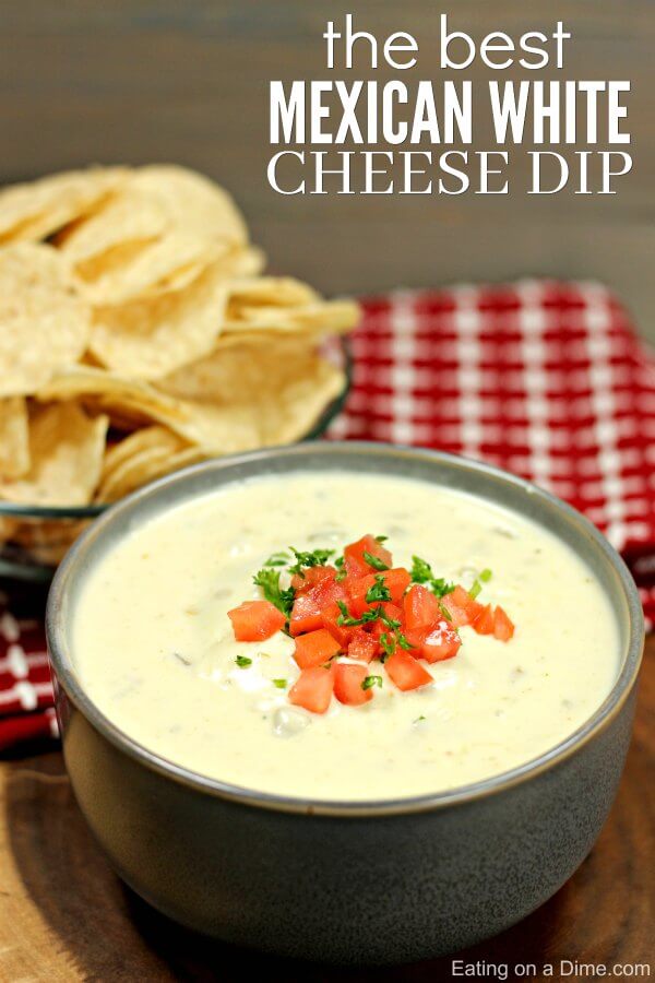 The Best Mexican White Cheese Dip - Authentic Queso Dip recipe