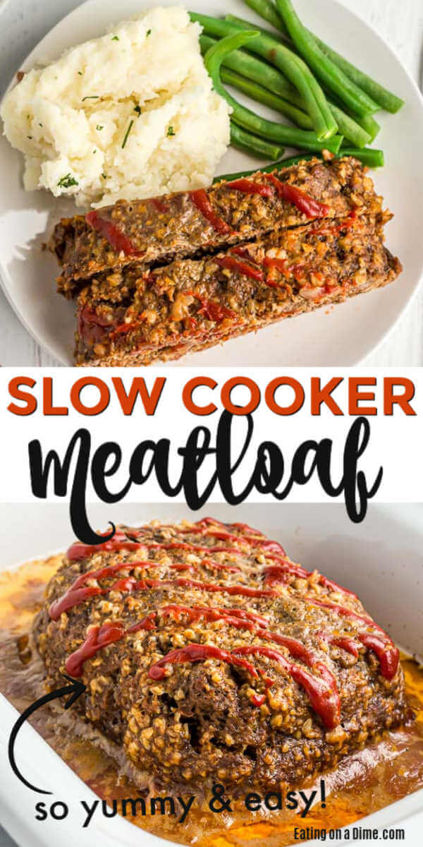 Enjoy traditional meatloaf even in the Summer months thanks to this crockpot meatloaf recipe. No need to heat up your kitchen when you can use the crockpot!