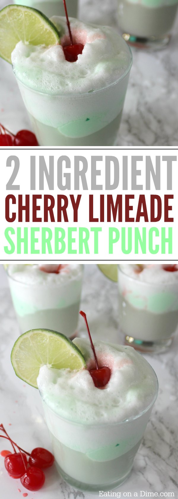 Cherry Limeade Sherbert Punch Recipe  Eating on a Dime