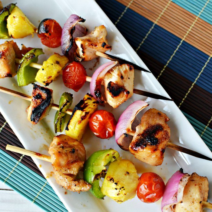 Hawaiian chicken kabobs recipe - delicious hawaiian chicken kabobs