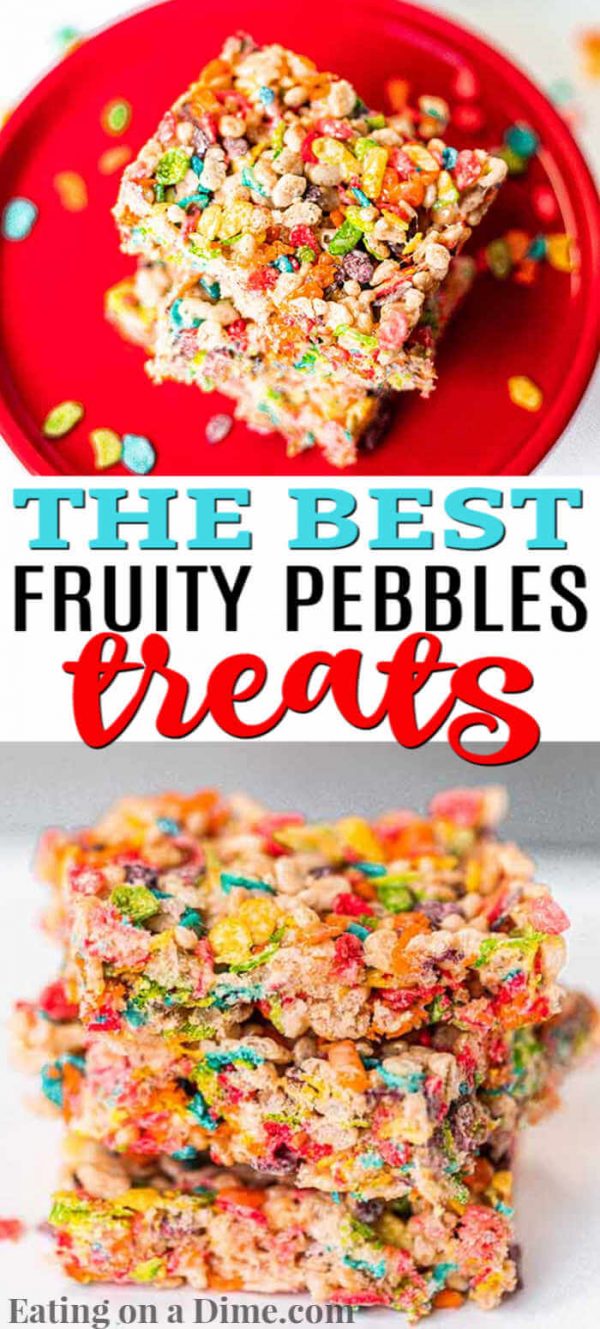 Fruity Pebble Treats - Easy Treat Bars the kids will love!