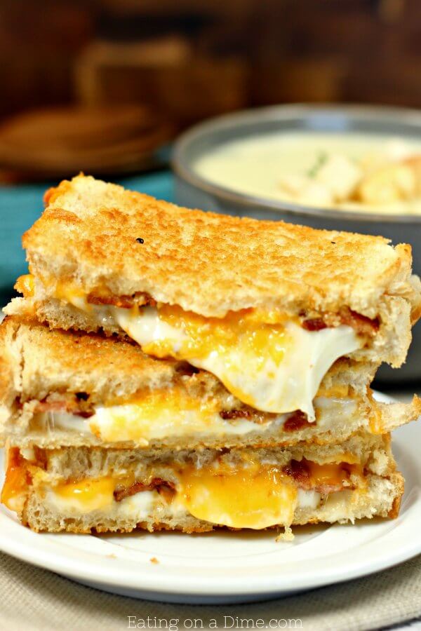 Grilled Bacon Grilled Cheese Sandwich Recipe - Easy Grilled Cheese Recipe