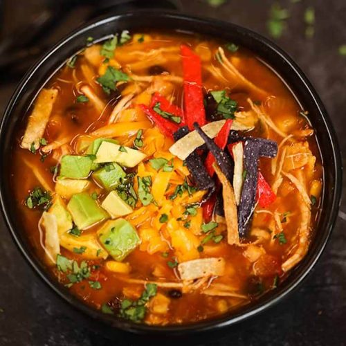Easy Crock Pot Chicken Tortilla Soup - Healthy and Flavorful