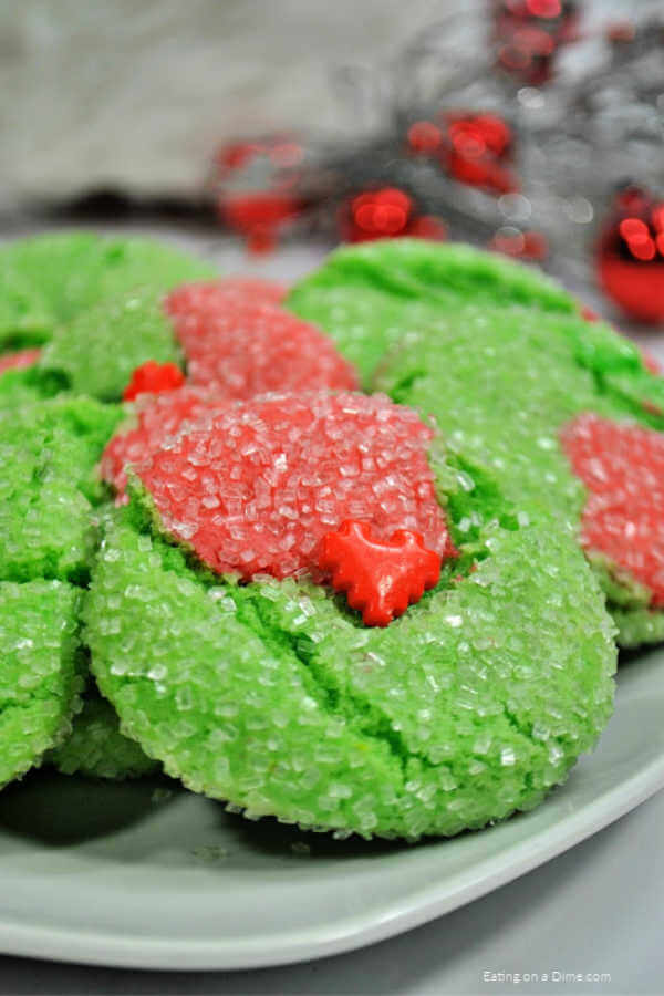 Grinch Cookies Recipe Easy Grinch Crinkle Cookies