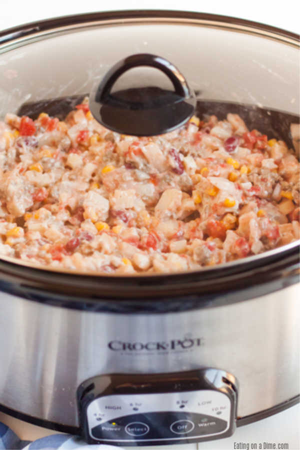 Easy Crock Pot Cowboy Casserole (Slow Cooker) - Savor the Best