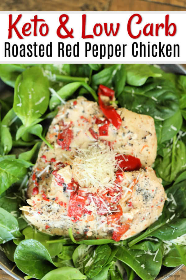 Roasted Red Pepper Keto Chicken Recipe - Easy Keto Chicken Recipe