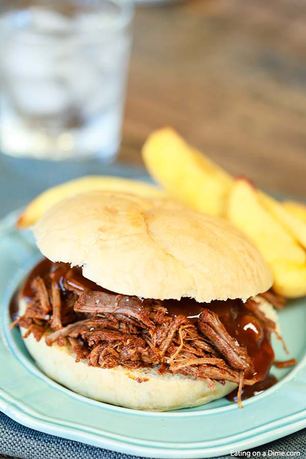 Instant Pot BBQ Brisket Sandwich - The Best instant pot brisket recipe