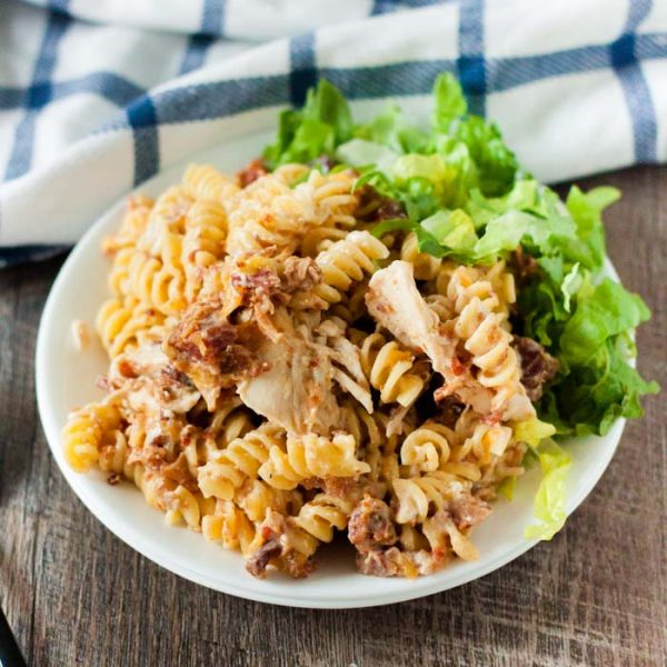 Crock Pot Chicken Bacon Ranch Pasta Recipe - Creamy Chicken Pasta