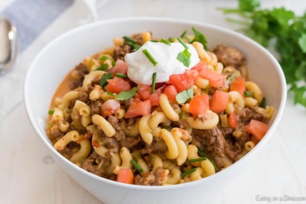 Crock Pot Beef Taco Pasta Recipe - Slow Cooker Taco Casserole