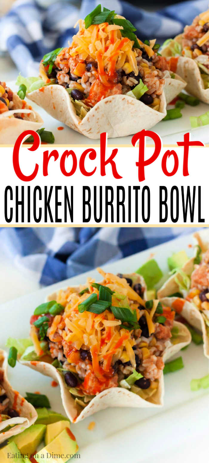 Slow Cooker Chicken Burrito Bowl Recipe Crock Pot Simple Recipe