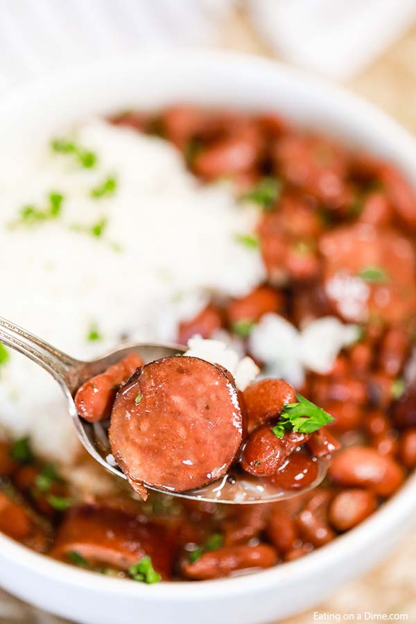Slow Cooker Red Beans & Rice, Single Serving